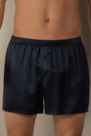 Intimissimi Silk Boxers Zwart | BENEJ80140